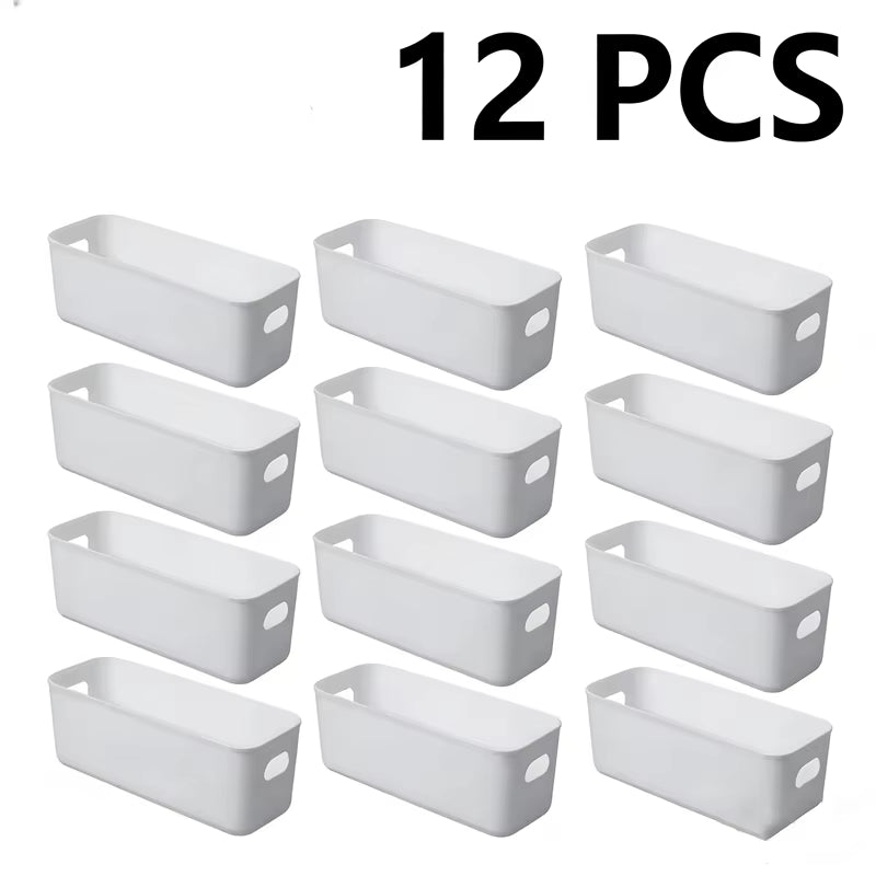 12Pcs Multifunctional Storage Box, Durable Large Capacity Desktop Storage Box Suitable for Storing Miscellaneous Items