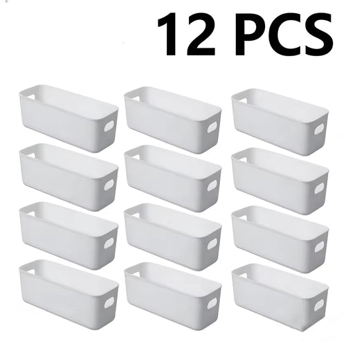 12Pcs Multifunctional Storage Box, Durable Large Capacity Desktop Storage Box Suitable for Storing Miscellaneous Items