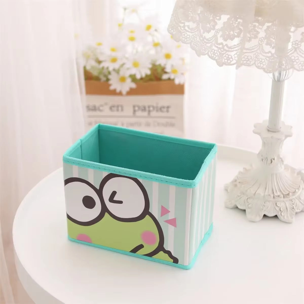 Cartoon Sanrio Hello Kitty Non-Woven Foldable My Melody Home Snacks Clothing Book Storage Box Kuromi Desktop Sundry Storage Gift