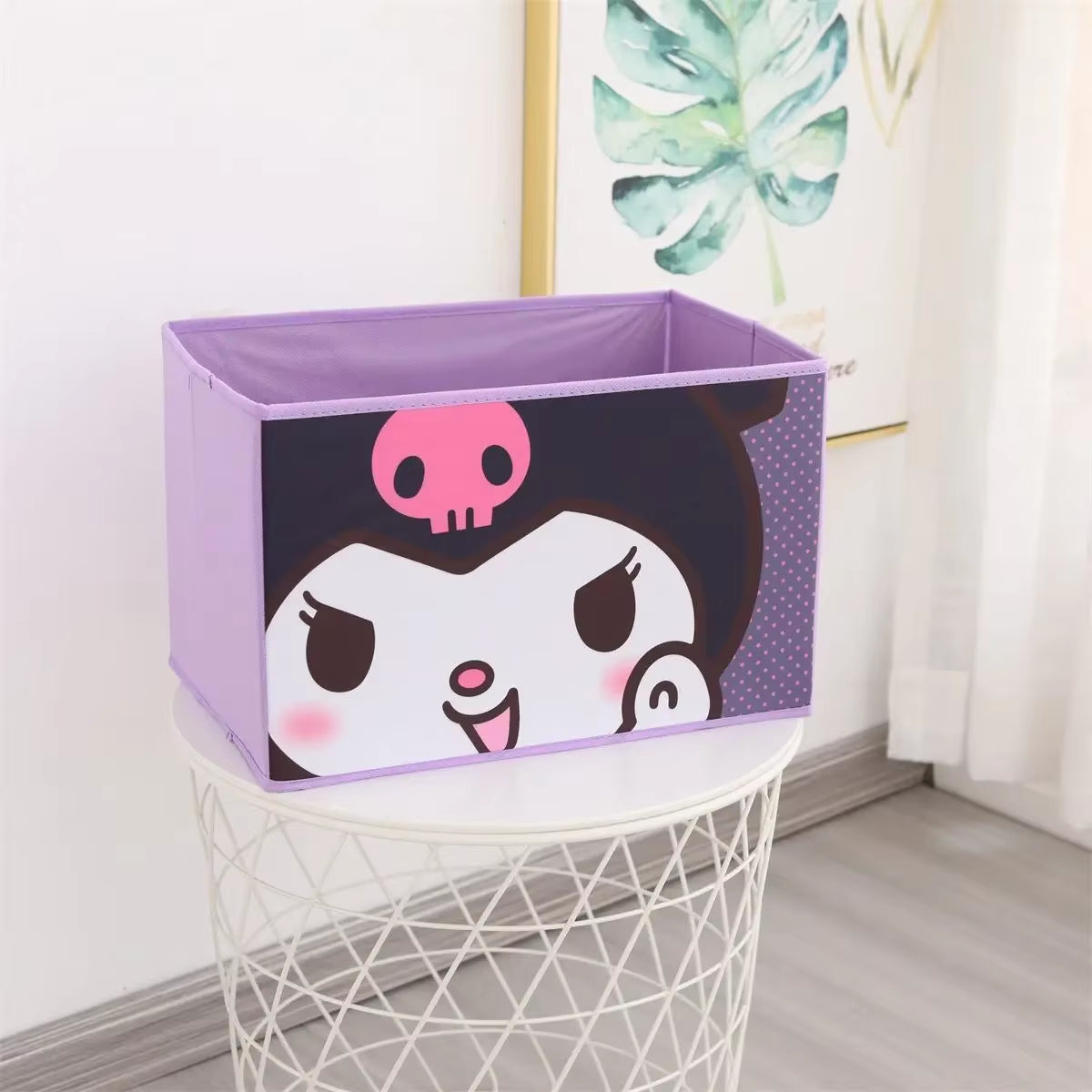 Cartoon Sanrio Hello Kitty Non-Woven Foldable My Melody Home Snacks Clothing Book Storage Box Kuromi Desktop Sundry Storage Gift