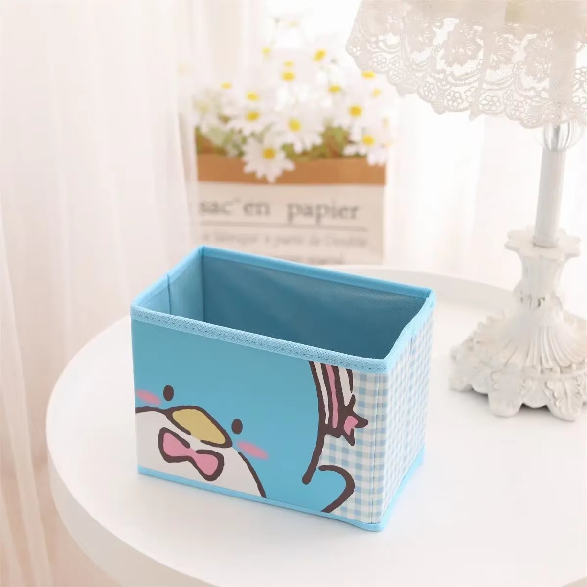 Cartoon Sanrio Hello Kitty Non-Woven Foldable My Melody Home Snacks Clothing Book Storage Box Kuromi Desktop Sundry Storage Gift