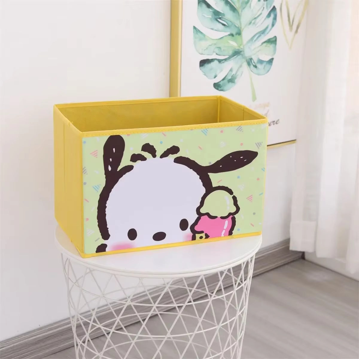 Cartoon Sanrio Hello Kitty Non-Woven Foldable My Melody Home Snacks Clothing Book Storage Box Kuromi Desktop Sundry Storage Gift
