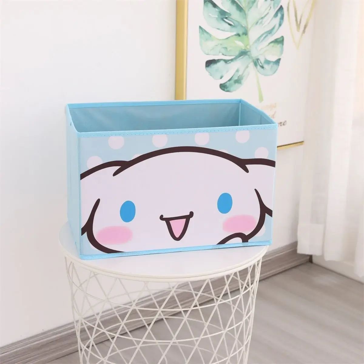 Cartoon Sanrio Hello Kitty Non-Woven Foldable My Melody Home Snacks Clothing Book Storage Box Kuromi Desktop Sundry Storage Gift
