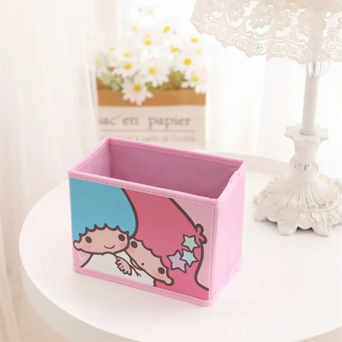 Cartoon Sanrio Hello Kitty Non-Woven Foldable My Melody Home Snacks Clothing Book Storage Box Kuromi Desktop Sundry Storage Gift