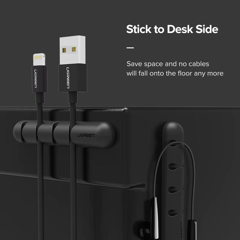 Cable Organizer Silicone USB Cable Winder Flexible Cable Management Clips for Mouse Headphone Earphone Cable Holder