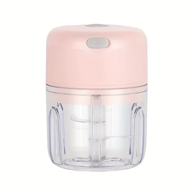 250Ml Mini Rechargeable Garlic Chopper Meat Grinder, Durable and Sturdy, Suitable for Crushing Garlic, Chili, Onions, Minced Meat, Nuts and More